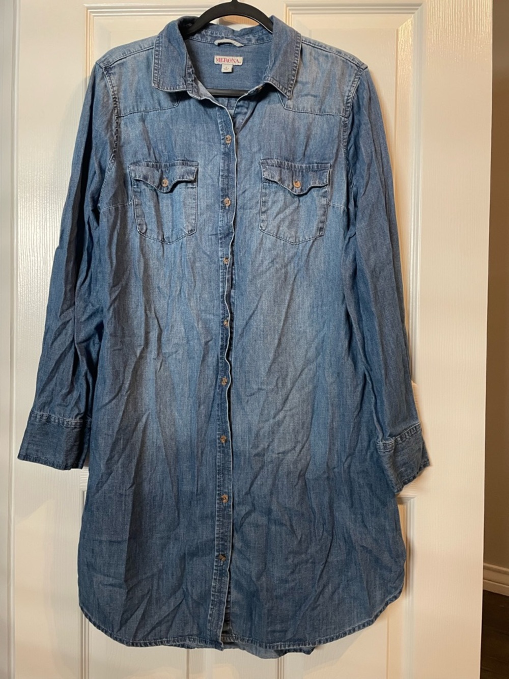 Merona Washed Blue Denim Shirt